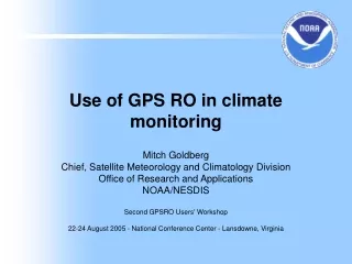 Use of GPS RO in climate monitoring