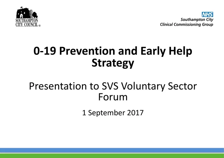 0 19 prevention and early help strategy