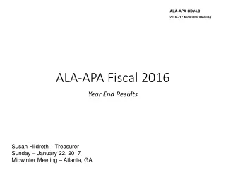 ALA-APA Fiscal 2016
