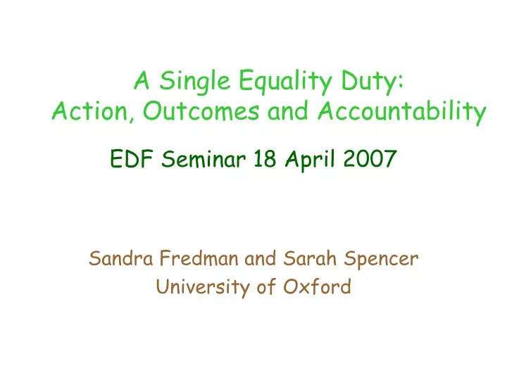 edf seminar 18 april 2007