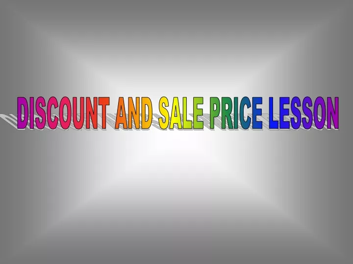 discount and sale price lesson