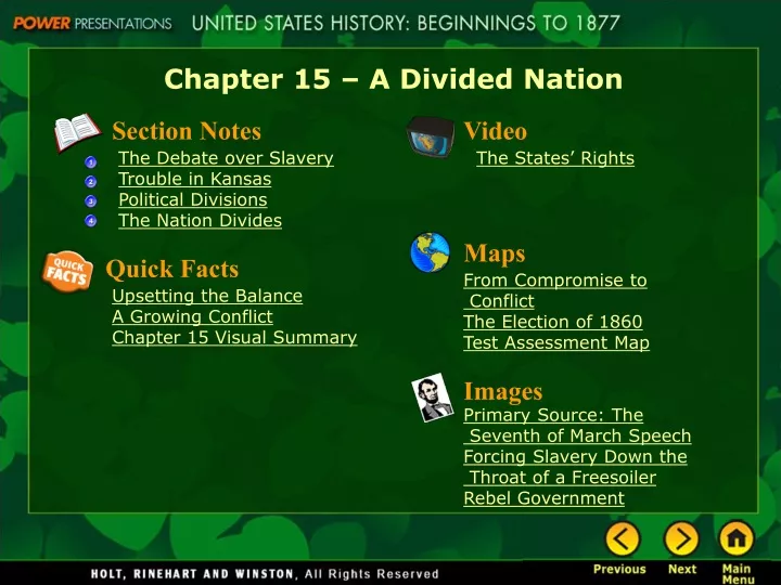 chapter 15 a divided nation