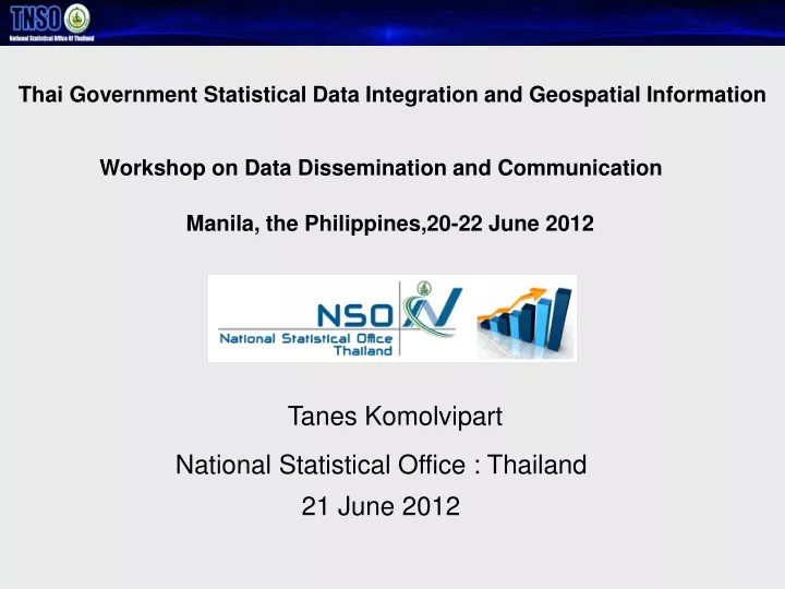 thai government statistical data integration and geospatial i nformation