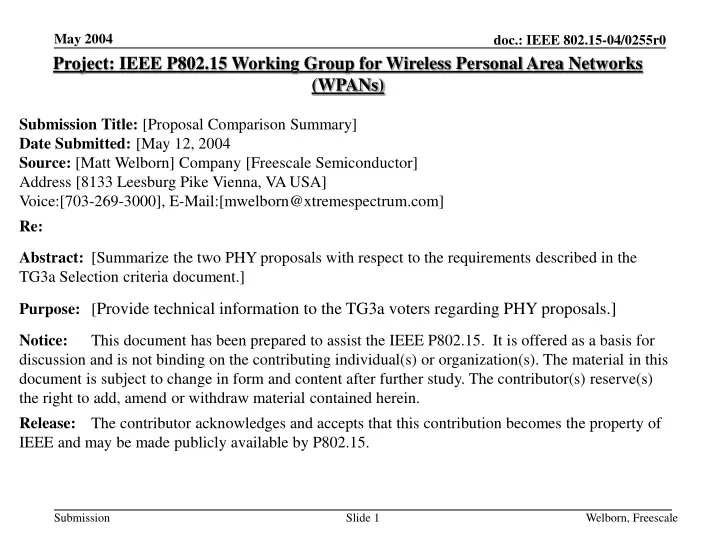 project ieee p802 15 working group for wireless