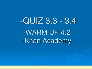 -WARM UP 4.2 -Khan Academy