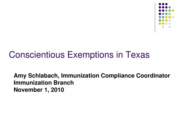 conscientious exemptions in texas