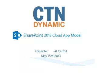 2013 Cloud App Model
