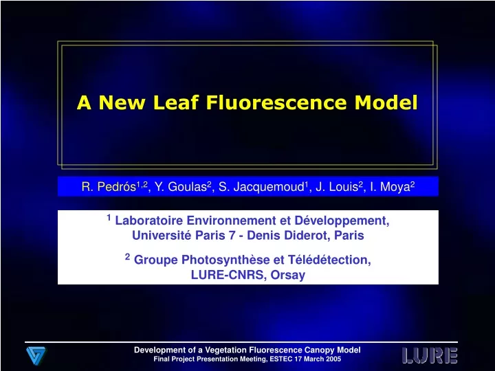 a new leaf fluorescence model