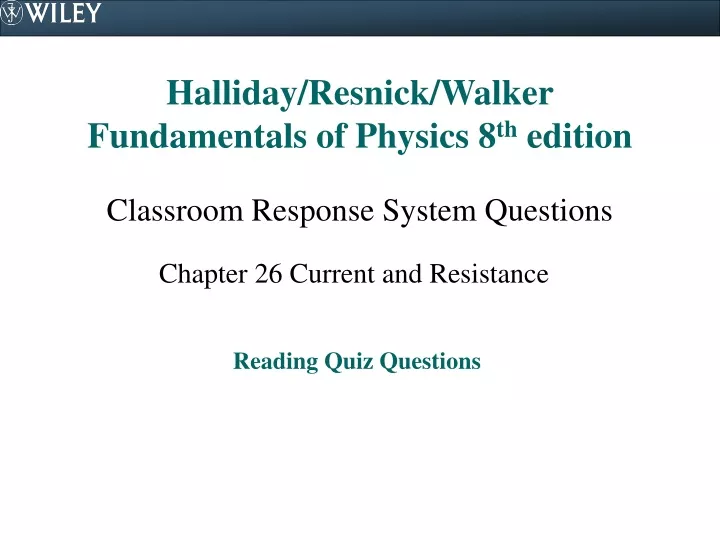 halliday resnick walker fundamentals of physics