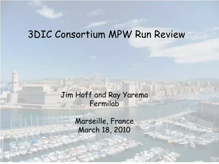 3dic consortium mpw run review