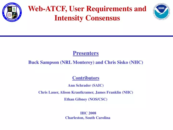 web atcf user requirements and intensity consensus