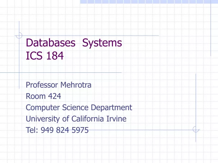 databases systems ics 184