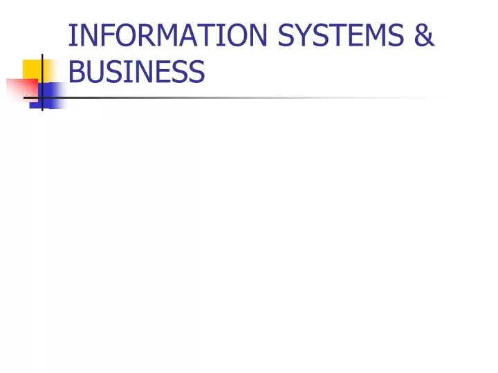information systems business
