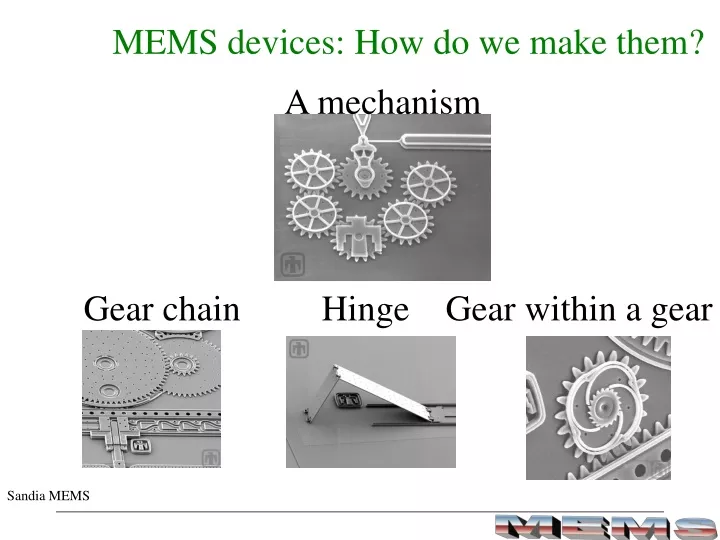 mems devices how do we make them