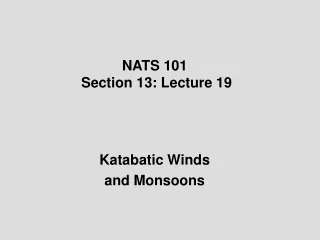 NATS 101  Section 13: Lecture 19