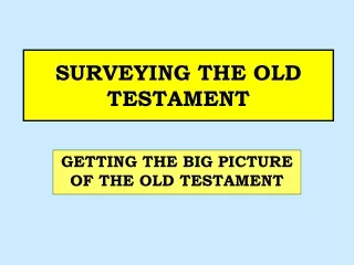 SURVEYING THE OLD TESTAMENT