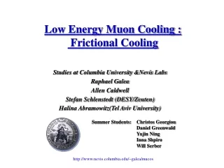 Low Energy Muon Cooling :  Frictional Cooling
