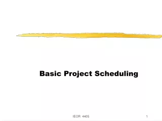 Basic Project Scheduling