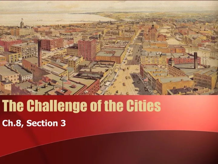 the challenge of the cities