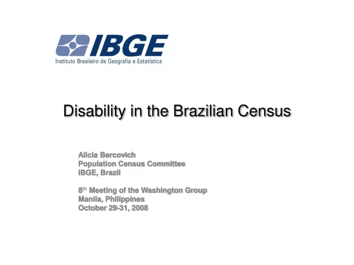 disability in the brazilian census