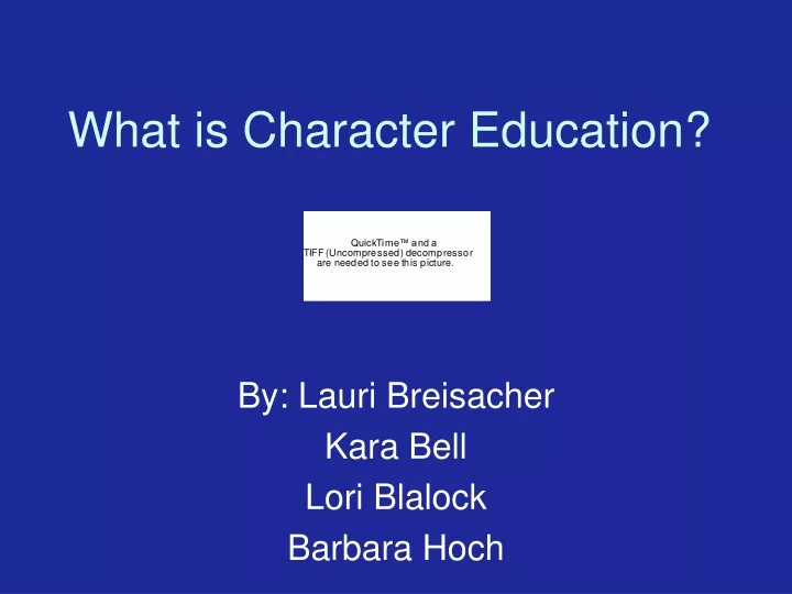 what is character education
