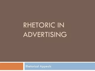 Rhetoric  in advertising