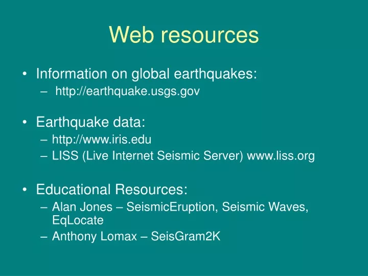 web resources