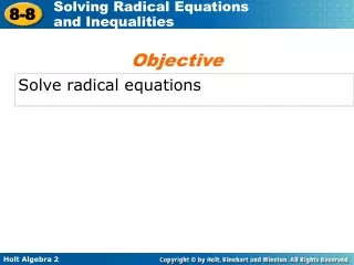 Solve radical equations