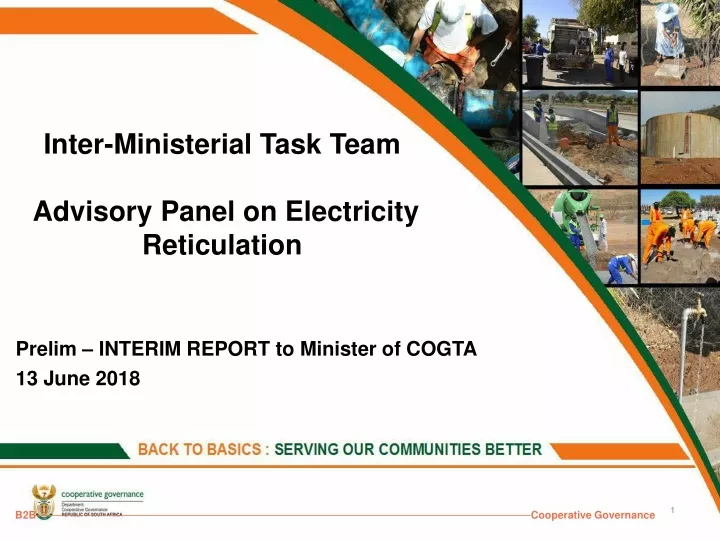 inter ministerial task team advisory panel on electricity reticulation