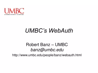 UMBC’s WebAuth