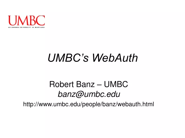 umbc s webauth