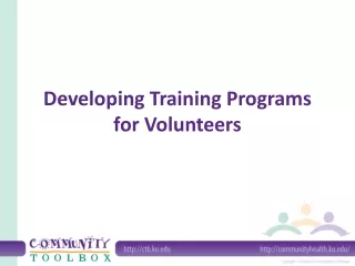 Developing Training Programs for Volunteers