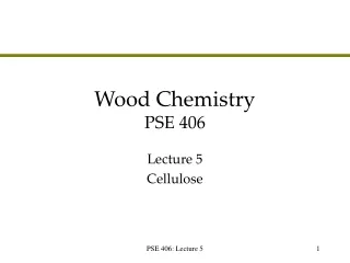 Wood Chemistry PSE 406