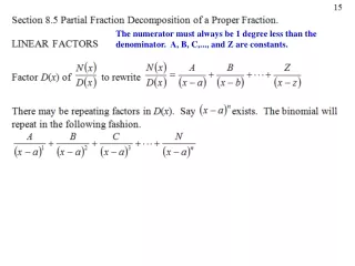 Write the partial fraction decomposition of