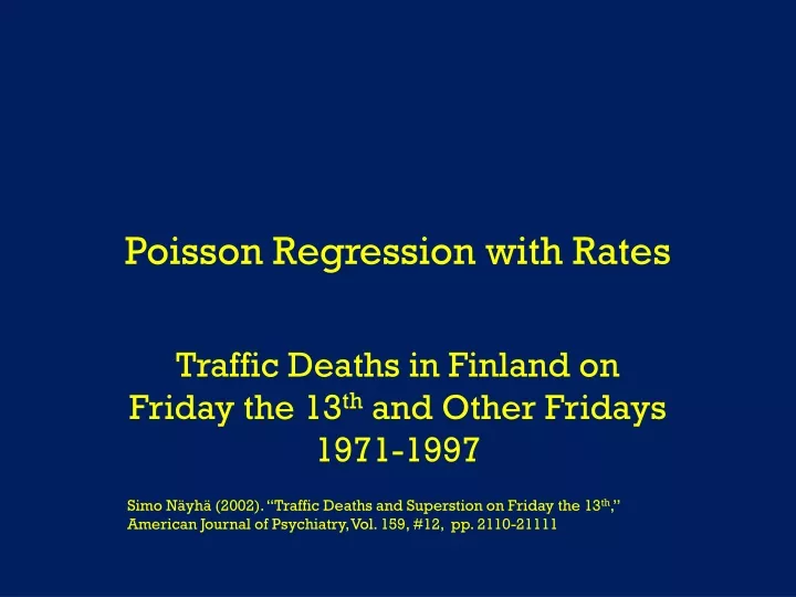 poisson regression with rates