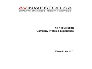 The AVI Solution Company Profile &amp; Experience