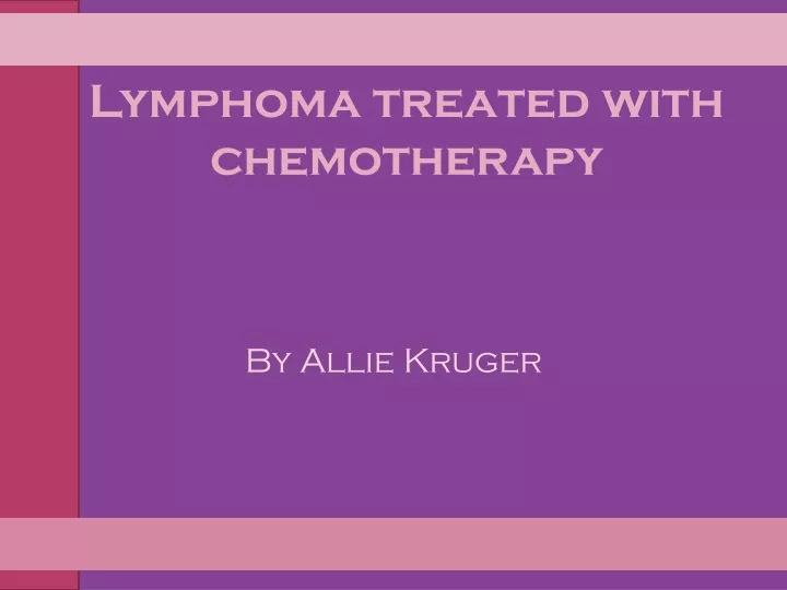 lymphoma treated with chemotherapy