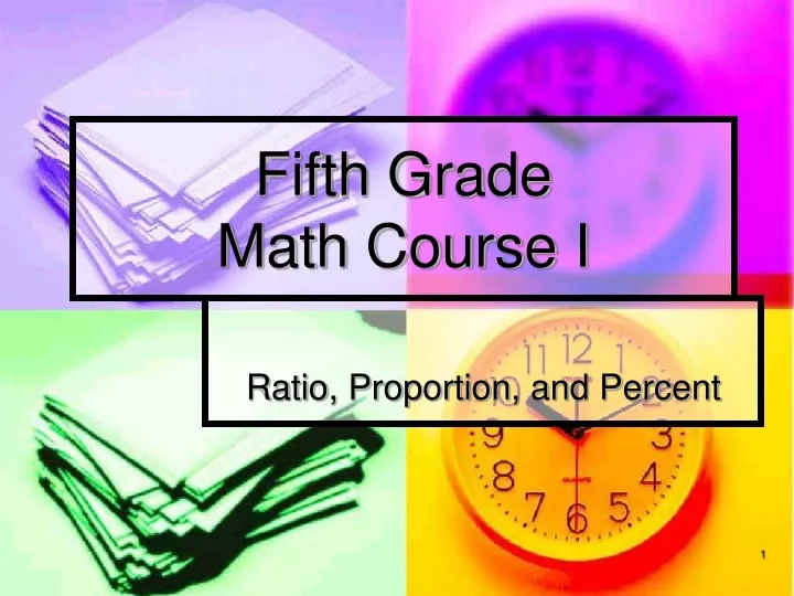 fifth grade math course i