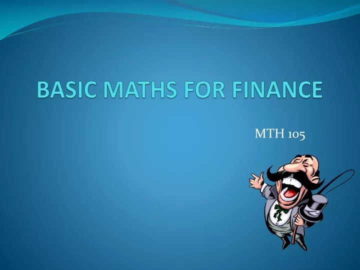basic maths for finance