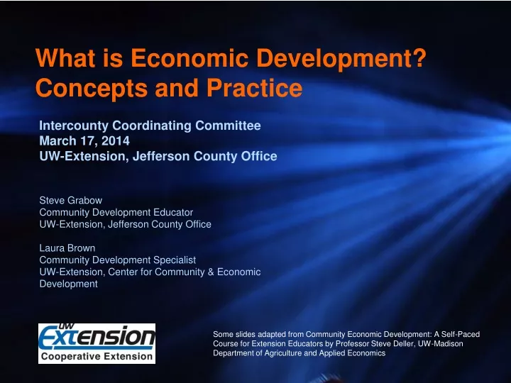 what is economic development concepts and practice