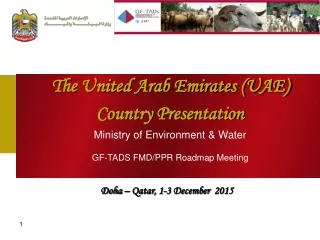 The United Arab Emirates (UAE) Country Presentation  Ministry of Environment &amp; Water