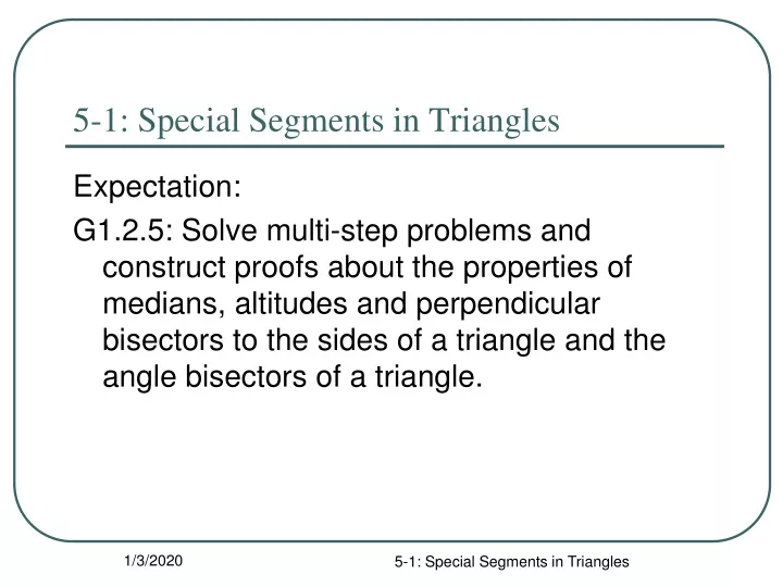 5 1 special segments in triangles