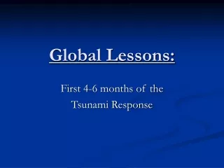 Global Lessons: