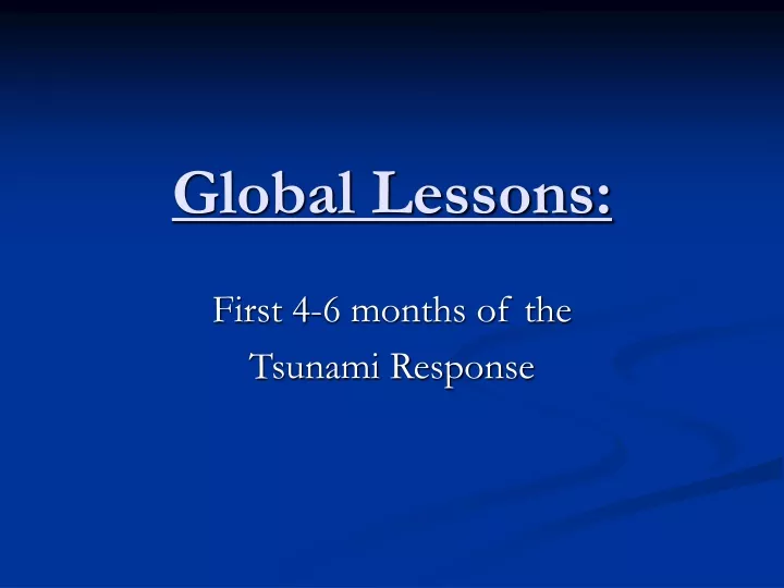 global lessons