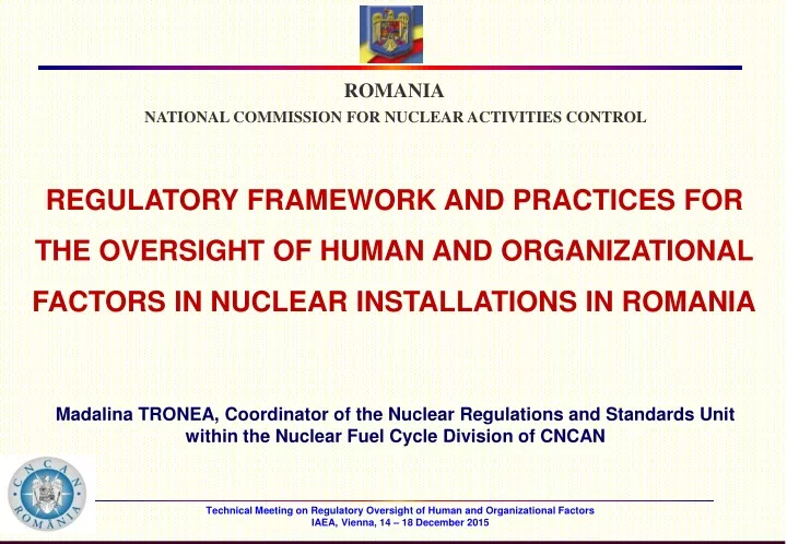 romania national commission for nuclear