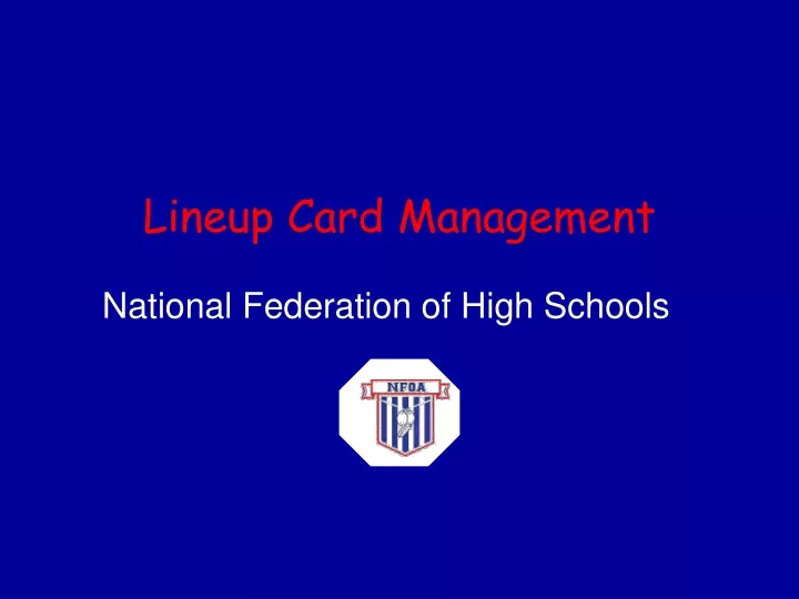 lineup card management