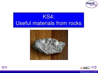 KS4:  Useful materials from rocks