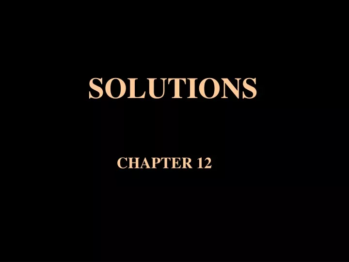 solutions