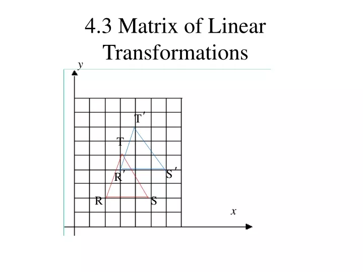 4 3 matrix of linear transformations
