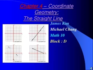 Chapter 4  – Coordinate Geometry: The Straight Line